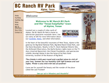Tablet Screenshot of bcranchrvpark.com
